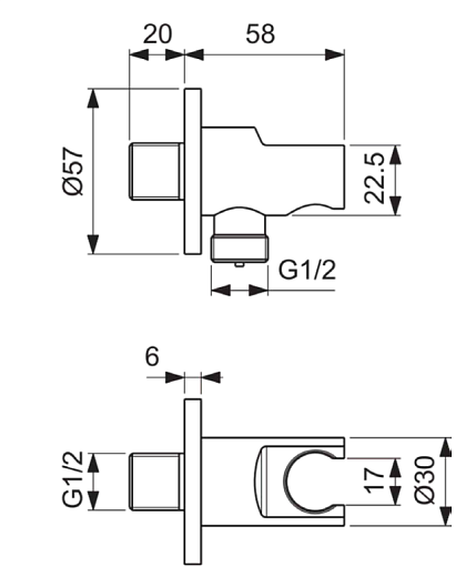 Система скрытого монтажа Ideal Standard Cerafine Black (6 in 1) SetA6939XG-5